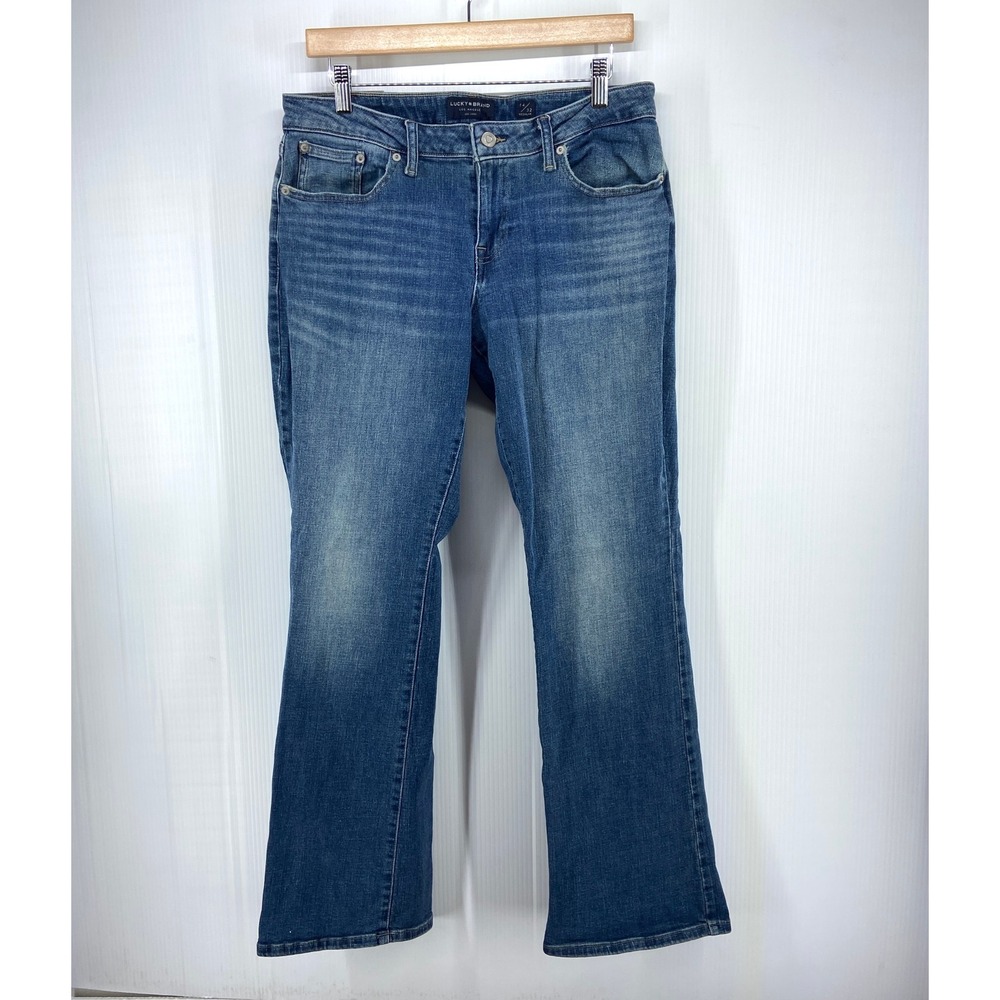 Lucky Brand Low Rise Lolita Boot Cut Blue Denim Jeans Womens 14 32